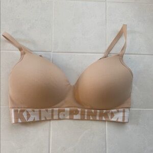 PINK Victoria's Secret Cool & Comfy wireless Beige Bra